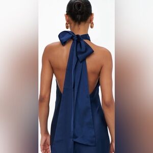 Show me your mumu Lisa maxi dress in midnight navy large